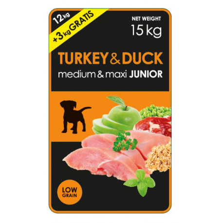 Kudo Lg Turkey - Duck  Med-Maxi Junior 12 Kg