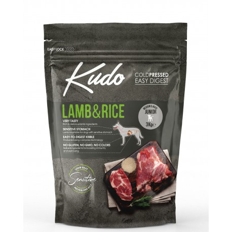 Kudo Lg Lamb - Rice Med-Maxi Junior 3 Kg